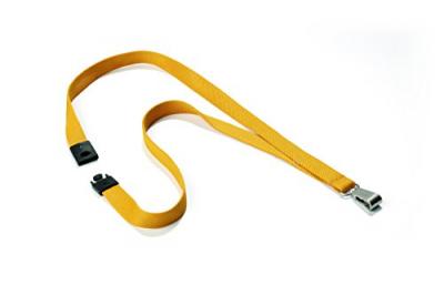 Durable SOFT COLOUR Lacet textile avec mousqueton Ocre