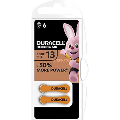 DURACELL Lot de 2 Blisters de 6 Piles auditives ACTIVAIR Easytab DA 13