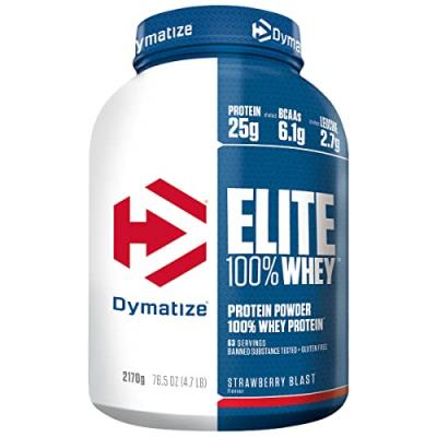 Elite Whey 2100g Rafra&icirc;chissement aux fraises Dymatize Proteine