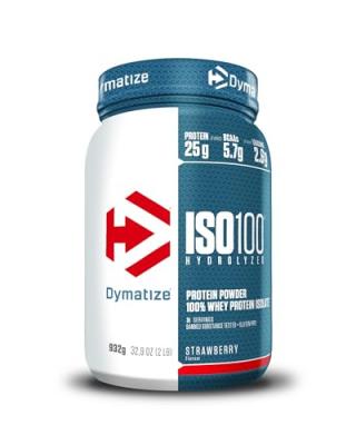 Dymatize ISO100 900g Fraise - Isolat&nbsp;de&nbsp;lactos&eacute;rum
