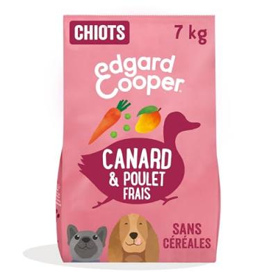 Edgard & Cooper Puppy canard, poulet sans c&eacute;r&eacute;ales pour chiot - 7 kg