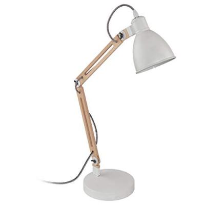 Eglo 96957 Lampe de Table, Acier, 28 W, Blanc, Taille Unique