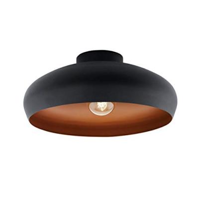 Eglo - Applique murale/Plafonnier mogano noir, cuivre, E27 max. 1X60W
