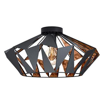 EGLO Plafonnier Carlton, &Oslash; 47 cm, noir/cuivr&eacute;