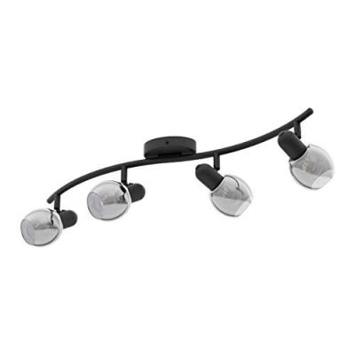 Spot quatre lumieres Pollica - Acier noir - 28W