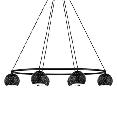 Cantallops plafonnier suspendu 6 lampes noir