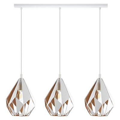Lampe &agrave; suspension carlton 1 blanc, or l: 80,5cm b: 20,5 cm h: 110cm