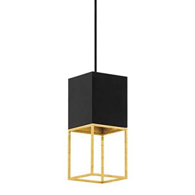 Montebaldo plafonnier slim pendant noir, dor&eacute;