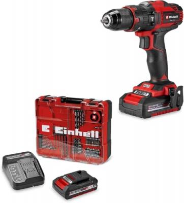 Einhell Perceuse-visseuse percussion TE-CD 18/40 Li-i 64 (1x2,0 Ah) - 18V - 40Nm - 64 accessoires 