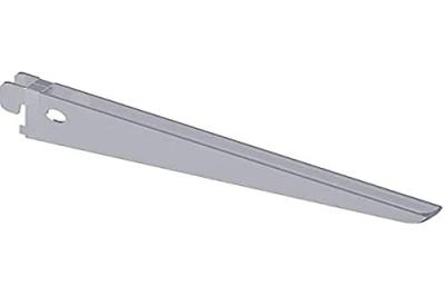 Console en U double - 47 x 5 cm - argent mat