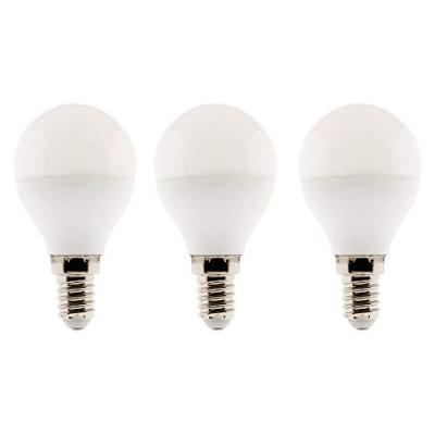 Lot de 3 ampoules LED sph&eacute;riques 5,2W E14 470lm 2700K (blanc chaud)