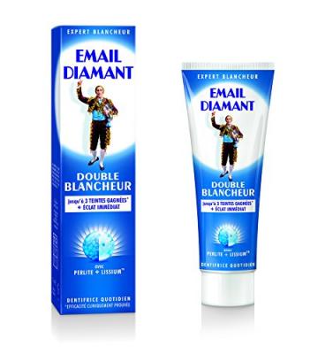 Dentifrice double blancheur, &eacute;clat imm&eacute;diat, ar&ocirc;me menthe fra&icirc;che