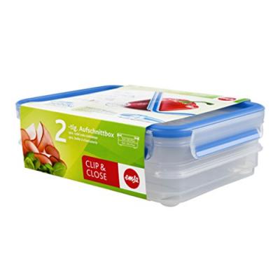 Emsa Clip & Close 2x Dose 0,5 L Eckig Bu