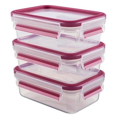 Emsa frischhaltedose clip & close 0,55l 3er set himbeer