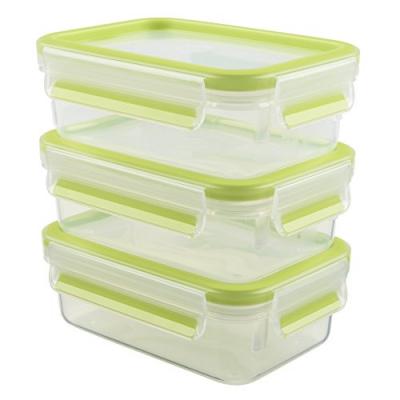Emsa Bo&icirc;te de conservation CLIP & CLOSE kit de 3, 0,55 l - Lot de 2