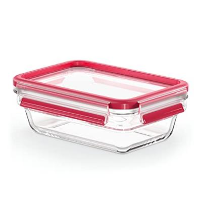Emsa Bo&icirc;te de conservation CLIP & CLOSE verre, 0,70 litre - Lot de 2