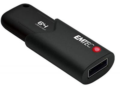 Cl&eacute; USB 3.2 Emtec B120 Click Secure - 64 Go