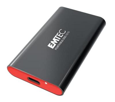 Disque SSD externe USB 3.2 Emtec X210 - 512Go (Noir/Rouge)