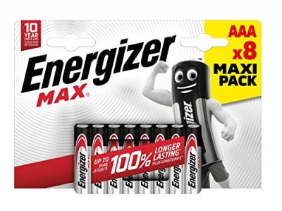 Blister de 8 piles AAA Energizer - LR03 Max 7638900437980