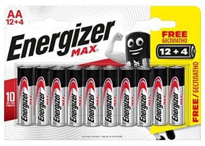 Energizer ENR Max Alk AA BP16 12+4 BR Piles