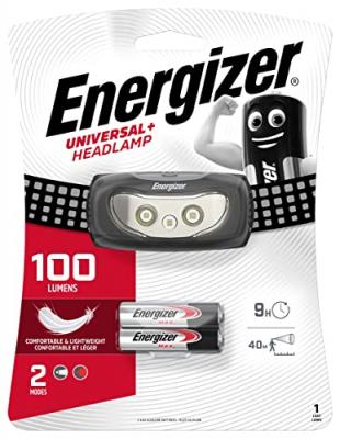 Lampe frontale LED Energizer Universal Plus &agrave; pile(s) 44 g 9 h noir