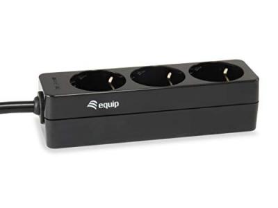 Equip 333280 Electrical Strip 3 Ports Noir
