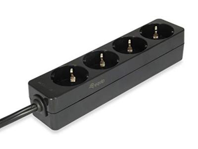 Equip 333281 4 Plugs Power Strip 1.1 M Noir