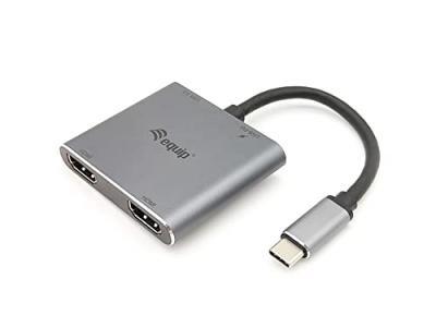 Equip 133484 station d'accueil USB 3.2 Gen 1 (3.1 Gen 1) Type-C Argent