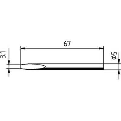 Panne 032KD/SB p.rf.872354 forme burin droit ERSA
