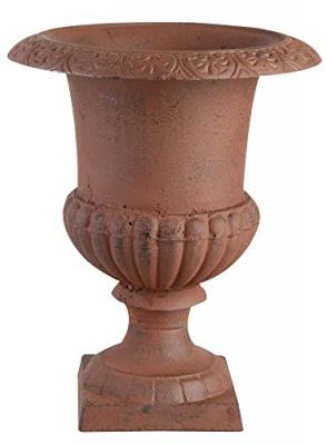 Esschert Design - Vase M&eacute;dicis en fonte Hauteur 42 cm - Marron