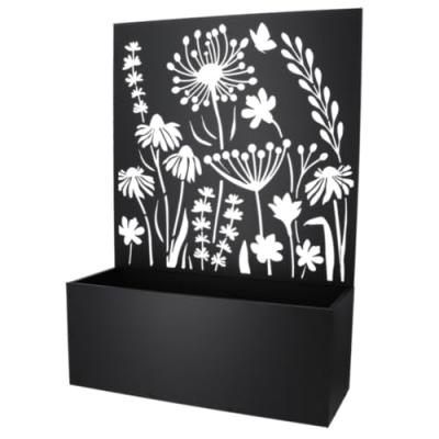 Esschert's Garden - Jardini&egrave;re en fer avec treillis Motif floral