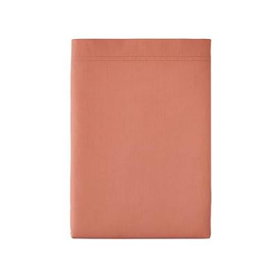 Drap plat en percale de coton, Premi&egrave;re, Corail, Essix