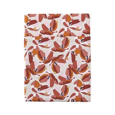 ESSIX Drap Plat, Satin de Coton, Rouge, 180x290 cm