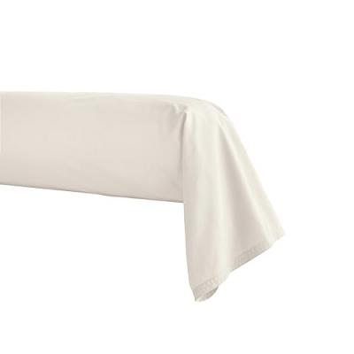 Taie de traversin en percale de coton, Premi&egrave;re, Meringue, Essix