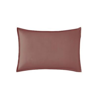 Taie d'oreiller en percale de coton, Premi&egrave;re, Bois de rose, Essix