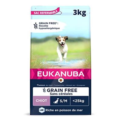 Eukanuba Puppy Junior S M Sans C&eacute;r&eacute;ales Au Poisson De Mer Pour Chiot