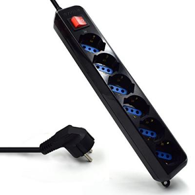 Eminent Ew3924 Schuko 6 Plug Power Strip Cable On/off Noir
