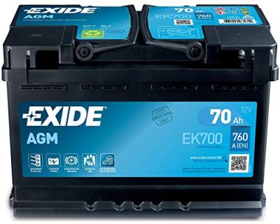 EXIDE Batterie de voiture 70Ah/760A EK700