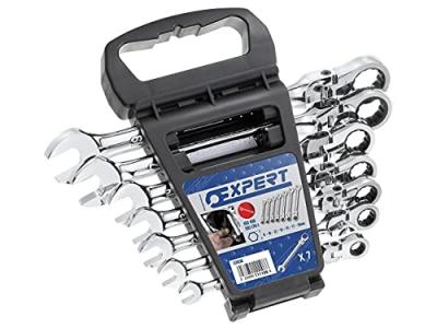 Stanley Expert - Jeu de 7 cl&eacute;s mixtes &agrave; cliquet articul&eacute;es - E111108