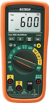 Extech EX350 Multim&egrave;tre professionnel &agrave; valeur efficace vraie avec NCV, Green