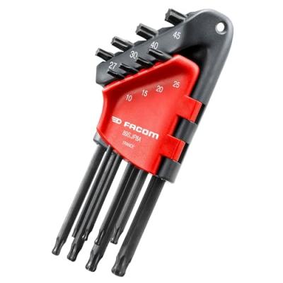 Jeu de 8 cl&eacute;s m&acirc;les Facom Tamper Torx-Torx &agrave; t&ecirc;te sph&eacute;rique