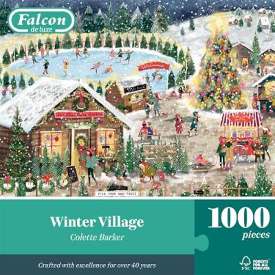 Puzzle 1000 pi&egrave;ces : Falcon - Village d'hiver Falcon de luxe