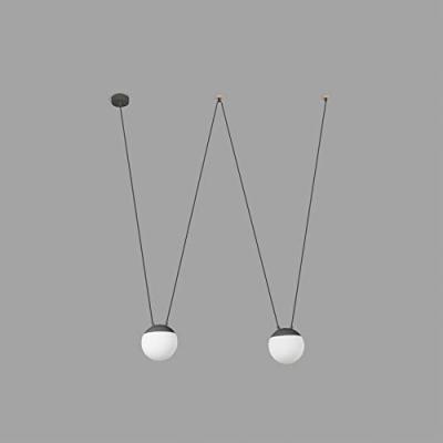 Faro Mine 28376-2l - Plafonnier &Agrave; 2 Ampoules En Bois, Gris Fonc&eacute;, E27