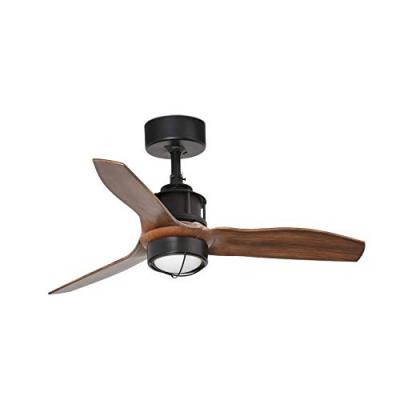 Faro JUST - LED Noir, Ventilateur de Plafond en Bois 81cm, 3000K