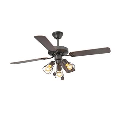 Faro Barcelona 33713-13- YAKARTA LED Ventilateur de plafond marron