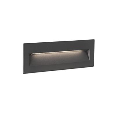 Faro - nat - Lampe encastrable au mur gris fonc&eacute; de