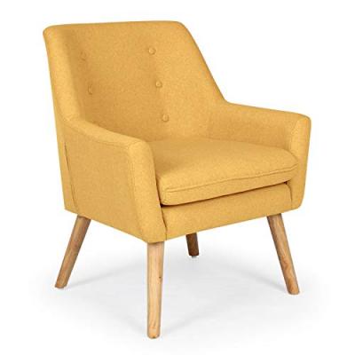 Menzzo Gustav Autres Meubles, Tissu, Jaune, 59