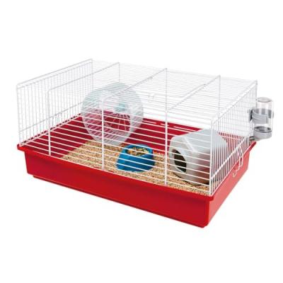 Ferplast Criceti 9 Cage pour hamster , Blanc et rouge