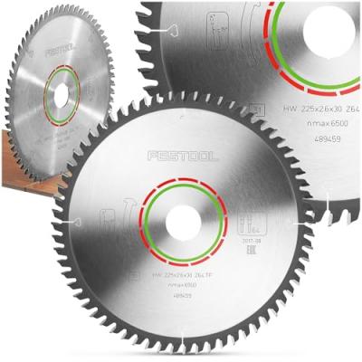 Lames de scie circulaire sp&eacute;ciales 225x2,6x30 tf64 festool 489459