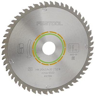 Lames de scie circulaire denture fine 210x2,4x30 w52 festool 493199
